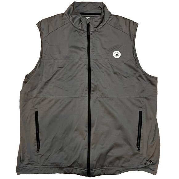 Abbey Springs Geneva Lake Gray Wind Golf Vest Wisconsin WI Casual Sporty SZ L - Picture 1 of 10